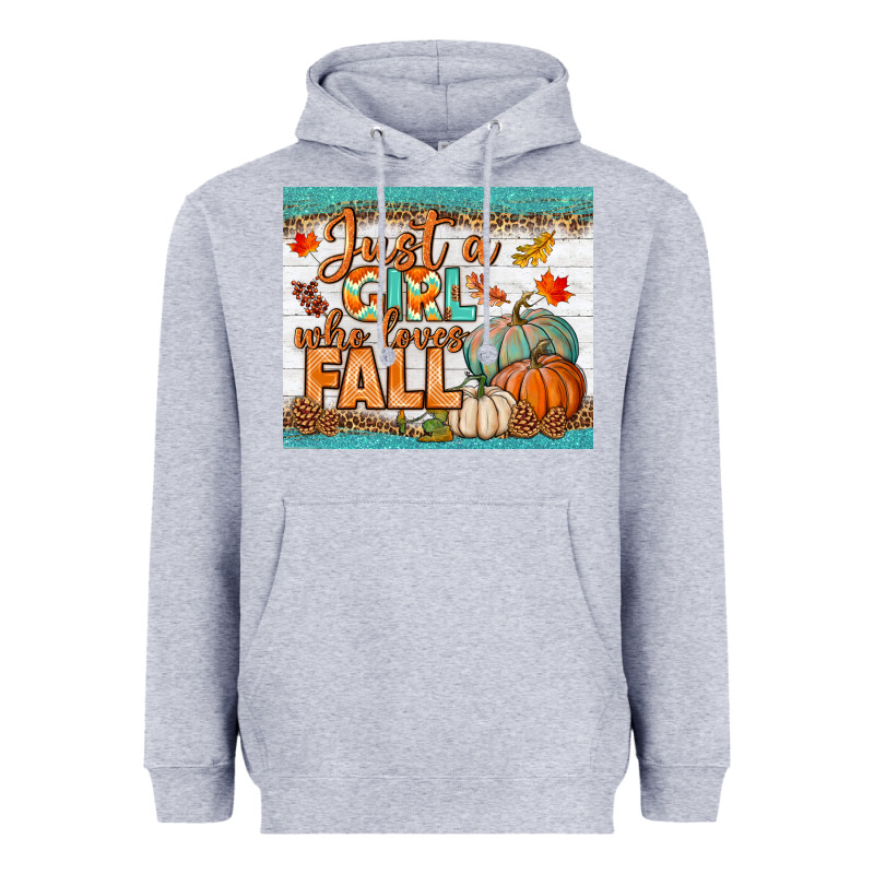 Just A Girl Who Loves Fall Mousepad Heavyweight Hoodie by BundleAndBundleShop | Teevron