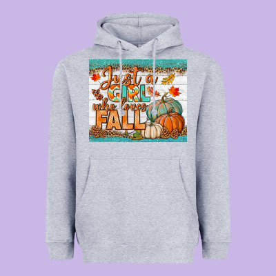 Just A Girl Who Loves Fall Mousepad Heavyweight Hoodie Designed By Bundleandbundleshop