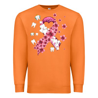 Carrot teeth and flower cancer ribbon Premium Sweatshirt - AdoDesignShop