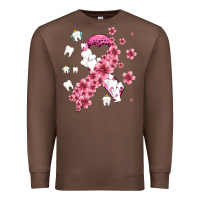 Chestnut teeth and flower cancer ribbon Premium Sweatshirt - AdoDesignShop