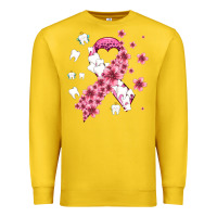 Lemon teeth and flower cancer ribbon Premium Sweatshirt - AdoDesignShop