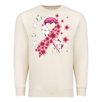 Sandshell teeth and flower cancer ribbon Premium Sweatshirt - AdoDesignShop