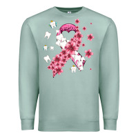 Seafoam teeth and flower cancer ribbon Premium Sweatshirt - AdoDesignShop