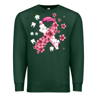 Teeth And Flower Cancer Ribbon Premium Sweatshirt | Teevron