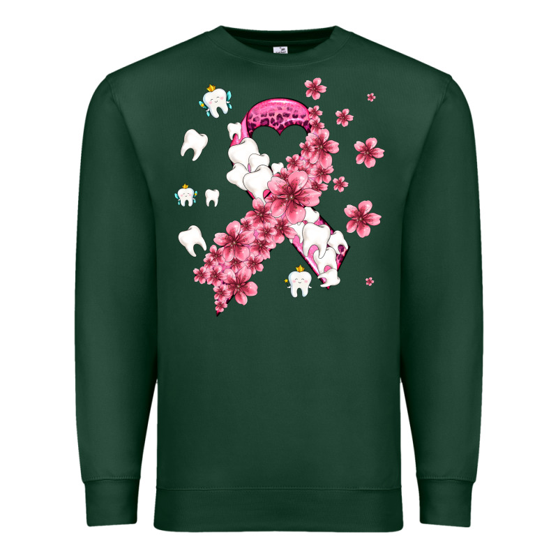 Teeth And Flower Cancer Ribbon Premium Sweatshirt by AdoDesignShop | Teevron