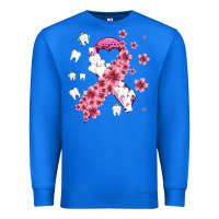 True Royal teeth and flower cancer ribbon Premium Sweatshirt - AdoDesignShop