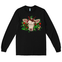 Black Christmas charolais calf Long Sleeve Tee - RanaPortraitStore
