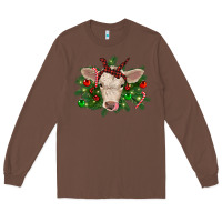Chestnut Christmas charolais calf Long Sleeve Tee - RanaPortraitStore