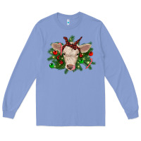 Colony Blue Christmas charolais calf Long Sleeve Tee - RanaPortraitStore