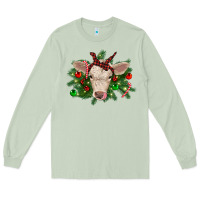 Matcha Christmas charolais calf Long Sleeve Tee - RanaPortraitStore