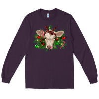 Plum Christmas charolais calf Long Sleeve Tee - RanaPortraitStore