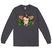 Smoke Christmas charolais calf Long Sleeve Tee - RanaPortraitStore