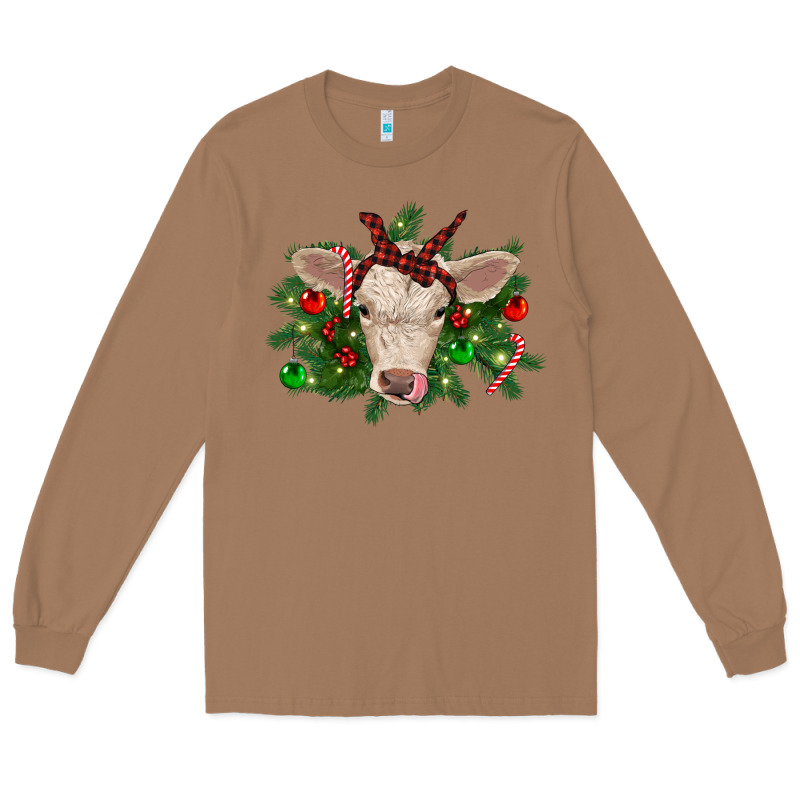 Christmas Charolais Calf Long Sleeve Tee by RanaPortraitStore | Teevron