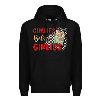 Black curlies before girlies Premium Hoodie - MaliasSmallBusiness