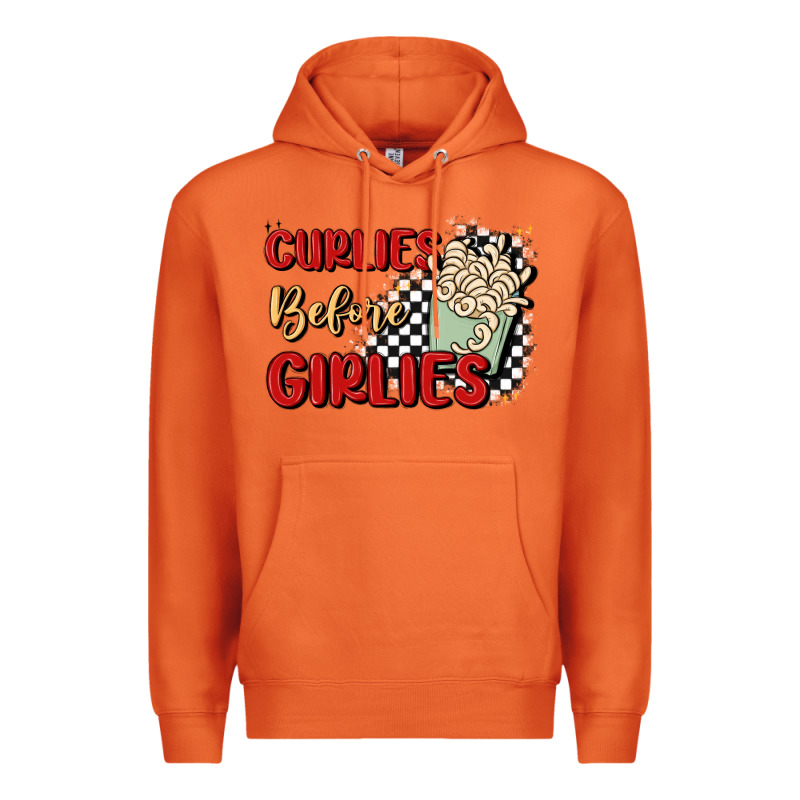 Curlies Before Girlies Premium Hoodie by MaliasSmallBusiness | Teevron