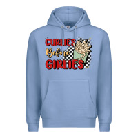 Colony Blue curlies before girlies Premium Hoodie - MaliasSmallBusiness