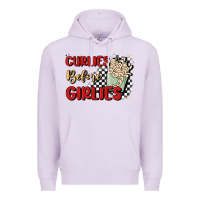 Lilac curlies before girlies Premium Hoodie - MaliasSmallBusiness