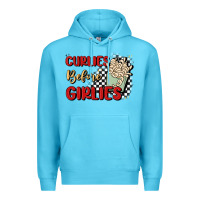 Ocean Blue curlies before girlies Premium Hoodie - MaliasSmallBusiness