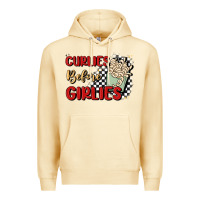 Pina Colada curlies before girlies Premium Hoodie - MaliasSmallBusiness