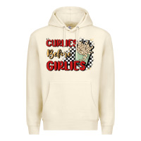 Sandshell curlies before girlies Premium Hoodie - MaliasSmallBusiness