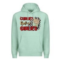 Seafoam curlies before girlies Premium Hoodie - MaliasSmallBusiness