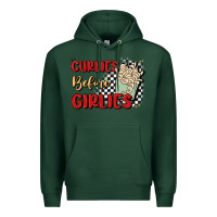 Sports Green curlies before girlies Premium Hoodie - MaliasSmallBusiness