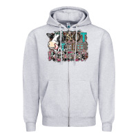 Heather Grey not today heifer Zipper Hoodie - SublimationCraftShop