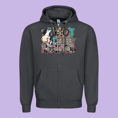 Not Today Heifer Zipper Hoodie Designed By Sublimationcraftshop