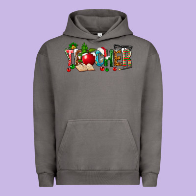 Christmas Teacher Urban Hoodie Designed By Nancycooperartshop
