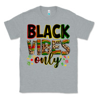 Heather Grey black vibes only Classic Tee - Zillion Design Studio