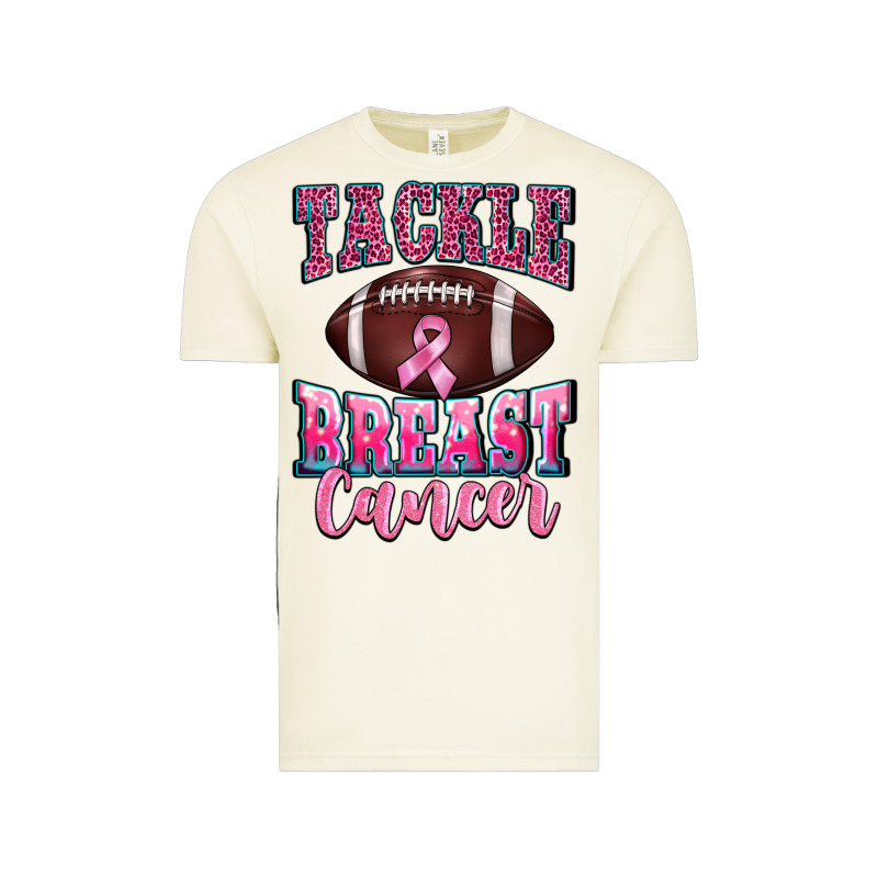Tackle Breast Cancer Vintage Tee by BarkalooDesign | Teevron