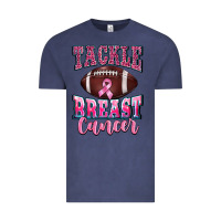 Vintage Denim tackle breast cancer Vintage Tee - BarkalooDesign