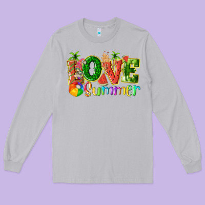 Love Summer With Watermelon Tbw Long Sleeve Tee Designed By Texasbilliewilder