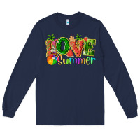 Navy love summer with watermelon tbw Long Sleeve Tee - texasbilliewilder