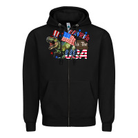 Black Rawrrr in the USA 4th of july Zipper Hoodie - CowGirlArtShop