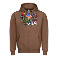 Chestnut Rawrrr in the USA 4th of july Zipper Hoodie - CowGirlArtShop