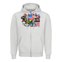 Dove Grey Rawrrr in the USA 4th of july Zipper Hoodie - CowGirlArtShop