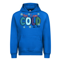 Cobalt yes i am cold Urban Hoodie - MaliasSmallBusiness