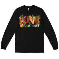 Black love summer with strawberry Long Sleeve Tee - texasbilliewilder