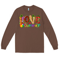 Chestnut love summer with strawberry Long Sleeve Tee - texasbilliewilder