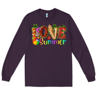 Plum love summer with strawberry Long Sleeve Tee - texasbilliewilder