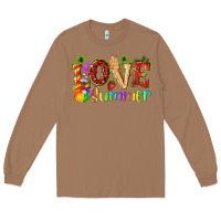 Toasted Coconut love summer with strawberry Long Sleeve Tee - texasbilliewilder