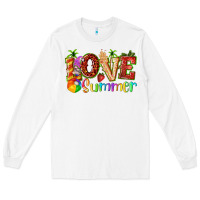 White love summer with strawberry Long Sleeve Tee - texasbilliewilder
