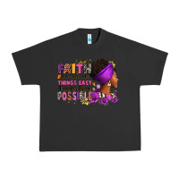 Pigment Black Faith it does not make things easy Urban Heavy Tee - RanaPortraitStore