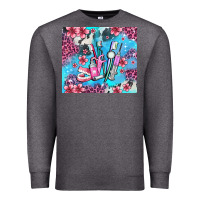 Charcoal Heather dentist element with flowers Premium Sweatshirt - AdoDesignShop
