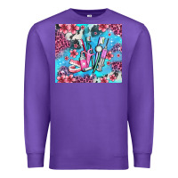Purple dentist element with flowers Premium Sweatshirt - AdoDesignShop
