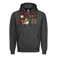 Charcoal Heather afro santa's favorite volleyball player for christ Zipper Hoodie - FaDigitalArtStudio