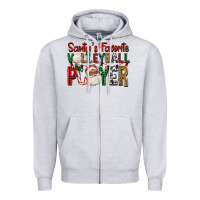 Heather Grey afro santa's favorite volleyball player for christ Zipper Hoodie - FaDigitalArtStudio
