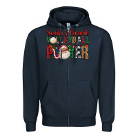 Navy afro santa's favorite volleyball player for christ Zipper Hoodie - FaDigitalArtStudio