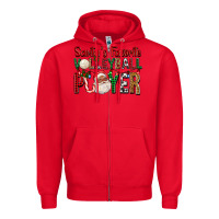 Red afro santa's favorite volleyball player for christ Zipper Hoodie - FaDigitalArtStudio